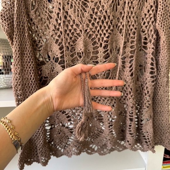 FREE PEOPLE Pacifica Crochet Hooded Sweatshirt - Picture 7 of 8